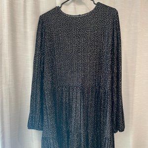 Zara Long Sleeve Polka Dot Mini Dress
